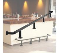 Kit de barandilla para pies de bar, Barra de acero inoxidable Reposapiés Montaje debajo del mostrador Múltiples tamaños 20 cm for bar Cocina(101cm/3.3ft)