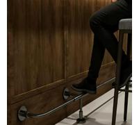Kit De Barandilla Para Pies De Uso Comercial, Sistema De Tubos Y Accesorios De Montaje Bajo Encimera, Reposapiés De Acero Inoxidable Para Bares Y Islas De Cocina,Negro,120cm/3.9ft
