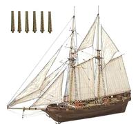 Kit de Barco de Velero de Madera, 15 X 6 X 10 Pulgadas, Kit de Modelo de Velero de Madera con Cañones de Bronce, Decoración de Modelo de Velero, Manualidades y Juguetes de