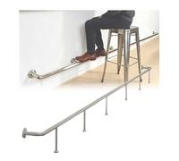 Kit de barra de acero inoxidable de 92.5 pulgadas, soportes de encimera de cocina y montaje de manga, protector comercial debajo del mostrador para mesas de comedor y uso doméstico