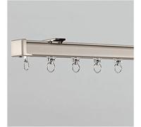 Kit de barra de cortina de aluminio resistente, divisor de techo, barra de cortina de ventana de bahía, diseño de reducción de ruido, juego completo para decoración del hogar y la oficina