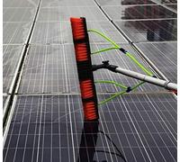 Kit de barra de limpieza de ventanas de 30 pies, cepillo de limpieza para paneles solares y espátula giratoria, ideal para el hogar y el mantenimiento solar fotovoltaico