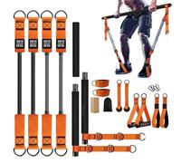 Kit de barra de pilates con banda de resistencia, equipo de entrenamiento de contorno corporal | Equipo de entrenamiento corporal del de Pilates para mujeres hombres adultos hogar gimnasio