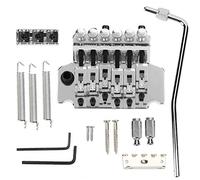 Kit de Barra de Puente de Trémolo Para Guitarra Eléctrica, Estabilizador de Resorte de Guitarra, Sistema de Puente de Trémolo, Accesorios Para Instrumentos Musicales para Reemplazo de Guitarra(Plata)