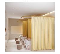 Kit de barra divisora amarilla para cortina, barra de soporte de metal para salón, cortina de partición para salones de belleza, centros comerciales y salones, duradero y elegante