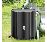 Kit de Barril de Lluvia Plegable con Grifo y Tapa para la recolección y Almacenamiento eficiente de Agua de Lluvia en Exteriores. Solución portátil para la recolección de