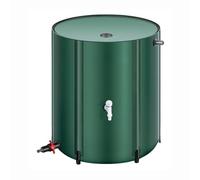 Kit de barril de lluvia plegable con grifo y tapa, recolección eficiente de agua de lluvia al aire libre y almacenamiento para jardinería, soluciones de agua ecológicas, conservación sostenible del