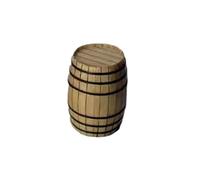 Kit de barril de madera maciza para modelos de naves - 25 y 26 tamaños con diseño de carcasa de 24 piezas (madera de arce, 26 mm)