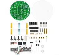 Kit de báscula electrónica de bricolaje, pantalla de tubo digital redonda, 51 microcontroladores, resolución de 0,01 g y capacidad de 1 kg, para práctica de soldadura y aprendizaje STEM (A)