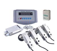 Kit de Báscula para Ganado, 5000kg/11023lbs Báscula Animal Robusta con Indicador de Alta Precisión, Sis-tema Pesaje Granja Precisión C3 para Bovinos, Cerdos, Ovejas, Cabras(1t)