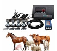 Kit de báscula para ganado, báscula electrónica de piso con celda de carga de compresión de viga de acero para ganado vacuno, cabras, cerdos, caballos y ovejas con indicador de pesaje,2000kg