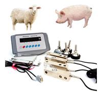 Kit de Báscula para Ganado Portátil, 5000kg Plataforma Pesaje Animal con Pantalla LCD Retroiluminada, Báscula Granja con Celdas de Carga para Bovinos, Cerdos, Ovejas, Otro Ganado(0.5t)