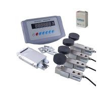 Kit de Báscula para Ganado Profesional, Capacidad 5000kg Báscula Animal Granja con Celdas de Carga Impermeables y Pantalla LED, para Bovinos, Ovejas, Cerdos, Cabras, Caballos(0.5t)