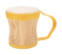 Kit de Batera de Mano Profesional con Palo, Instrumento de Percusin Superior de Piel de Oveja de Madera, para Nios y Adultos, Tambor de Mano Musical Conga Bongo (YELLOW