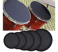Kit de Batería Almohadillas Silenciadoras Parche de Bombo 55 × 55 × 3 10 Piezas Silenciador Silencioso Almohadilla de Práctica de Batería Batería de bajo Sonido Silencioso