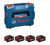 Kit de batería de alta potencia Bosch EXPERT 18V System: 4x EXBA 18V-55, L-BOXX 136