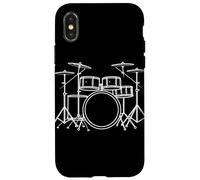Kit de batería Sketch Banda de música Carcasa para iPhone X/XS