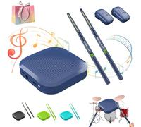 Kit de batería virtual, baquetas virtuales, juego de batería electrónica de aire con baquetas, juego de tambores de aire electrónicos portátiles, tecnología de detección de movimiento 3D (azul marino