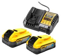 Kit de baterías DeWALT PowerStack 18 V 2× 5,0 Ah con cargador DCB1104H2