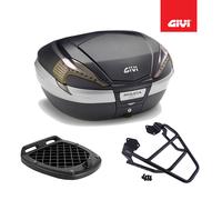 Kit De Baúl Negro GIVI V56NNT + Placa Yamaha T-MAX 530 2012 2013 2014