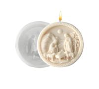 Kit de Belén - Creador de escenas de Navidad 3D, forma de jabón antiadherente, modelo detallado para manualidades navideñas | Diseño liso y flexible, liberación fac