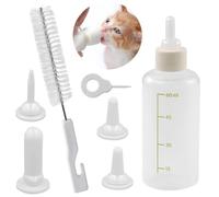 Kit de Biberón de Mascotas,7 PCS Botella de Alimentación para Mascotas 60ml,Kit de Biberón para Cachorros de Perro Gatitos,para Gatito Perrito Herramienta de Alimentación para Mascotas Pequeñas