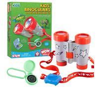 Kit de binoculares y explorador de la naturaleza para ni os Wow in The World | B squeda del tesoro en la naturaleza Look Far, caja de muestras, c