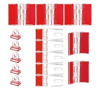 Kit de bisagras, 15 Uds., punzón plástico, bisagra Piano DIY, juego hebillas pestillo autoadhesivas, hebilla puerta for caja, sin necesidad perforación para Armario,Pianos