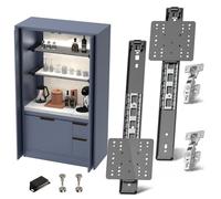 Kit de bisagras deslizantes para puerta de armario de 18 pulgadas, 2 piezas para aplicación insertada, deslizadores de puerta de bolsillo pivotante para armario con bisagras, corredores de puerta