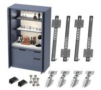 Kit de bisagras deslizantes para puerta de armario de 24 pulgadas, 4 piezas para aplicación insertada, guías de puerta de bolsillo pivotante para armario con bisagras, correderas de puerta corredera
