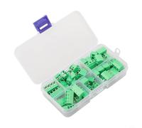 Kit de bloque de terminales de tornillo de montaje en PCB, 50 piezas surtidas, 2 pines, 3 pines, 4 pines, 5 mm, paso de 150 V 6 A para Arduino para Raspberry Pi GPIO Expan(es verde)