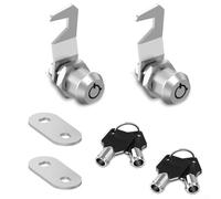 Kit de bloqueo de caja de herramientas con llave de gancho de leva y cerradura tubular de 5/8 pulgadas de profundidad de cilindro diseñado para asegurar herramientas y armarios de almacenamiento (2