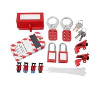 Kit de Bloqueo y Etiquetado de Disyuntor Eléctrico de Seguridad, Candado de Seguridad, Juego de Cerrojos Loto para Candados Industriales con Llave