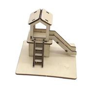 Kit de Bloques de Construcción de Madera para Modelo de Tobogán de Jardín para Niños de Escuela
