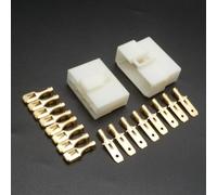 Kit de bloques de terminales de conector múltiple eléctrico de 6,3 mm, 6 vías, macho y hembra, para motocicleta, bicicleta, coche, barcos