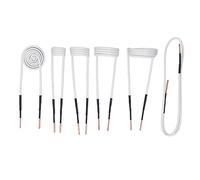 Kit de bobina de calentador de inducción de 6 piezas Núcleo de latón de 2,5 mm 20 30 40 50 mm Cables de calentador de inducción de tipo plano de formación libre para maquinaria