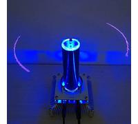 Kit de bobina musical, altavoz de de plasma, transmisión inalámbrica e iluminación de lámpara fluorescente, juguete educativo científico de bricolaje y decoración de escritorio (Enchufe europeo