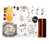 Kit de bocina de plasma de bobina de música, módulo de sonido de transmisión inalámbrica con 3 agujas de descarga, fuente de alimentación de 24 V y cable de audio, física educativa STEM