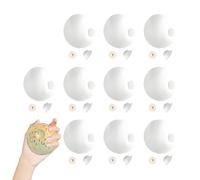 Kit De Bolas De Estrés Vacías Milky Blank Skins, 10 Piezas Kit De Piel De Bola De Presión En B-lanco, Glutinoso Base Antiestrés Envase, Herramienta Expansora De Arenas Ruidosa