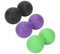 Kit de bolas de masaje, silicona para relajación muscular, fácil de limpiar, bola de masaje para yoga, inodoro para el cuello, la(Black+purple+green)