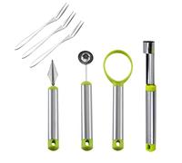 Kit de Bolas de Melón de Acero Inoxidable,Pelador de Frutas,Herramienta de Tallado de Melón,Herramienta de Cocina Multifunción Cortador Cortador para Ensaladas de Frutas