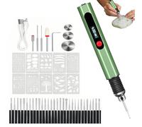 Kit de bolígrafo de grabado de 30 puntas, máquina portátil ajustable de bricolaje, mini herramientas giratorias, grabador de precisión para manualidades, herramienta de arte y manualidades, kit de