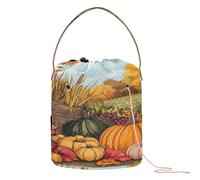 Kit de bolsa de ganchillo rústica para el día de Acción de Gracias, cosecha, festival, ganchillo, bolsa con agujeros, bolsa de ganchillo para herramientas de ganchillo, suministros de tejer