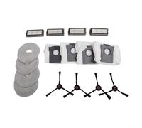 Kit de bolsa de polvo para trapeador de filtro de cepillo para Cecotec para Conga para X50 para aspiradora robot X-Treme, kit de piezas de repuesto con filtros, paños de fregona, bolsas de polvo