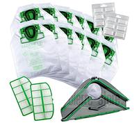Kit de bolsas compatible con Kobold VK 200 VK 220S con filtros ambientadores y base de cepillo HD60 en microfibra de alta filtración
