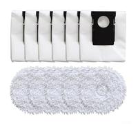 Kit de bolsas de polvo de repuesto y almohadillas de fregona compatibles con Eureka J15 Pro para aspiradora Ultra, 6 bolsas de polvo, 5 paños de microfibra para accesorios de repuesto