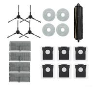 Kit de bolsas de polvo de sellado seguro y cepillos laterales resistentes para Dreame para L40 Ultra A L30s Ultra para L40 Ultra para ce AE L30 Ultra S Robot aspiradoras (19 piezas)