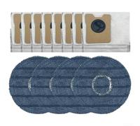 Kit de bolsas de polvo y paños para fregona para aspiradora Eufy para omni C20 - 8 bolsas de alta capacidad y 4 almohadillas lavables para accesorios de ajuste perfecto