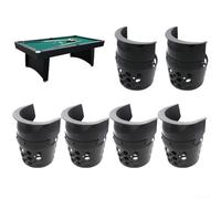 Kit de bolsillos de plástico negro para mesa de billar que incluye 2 redes laterales y 4 esquinas de repuesto de malla para juegos de billar interiores