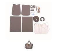 Kit de bolso bricolaje hecho a mano, conjunto material inferior, cubo cuero cosido a casero con correa for el hombro for mujeres(Num6 Coffee)